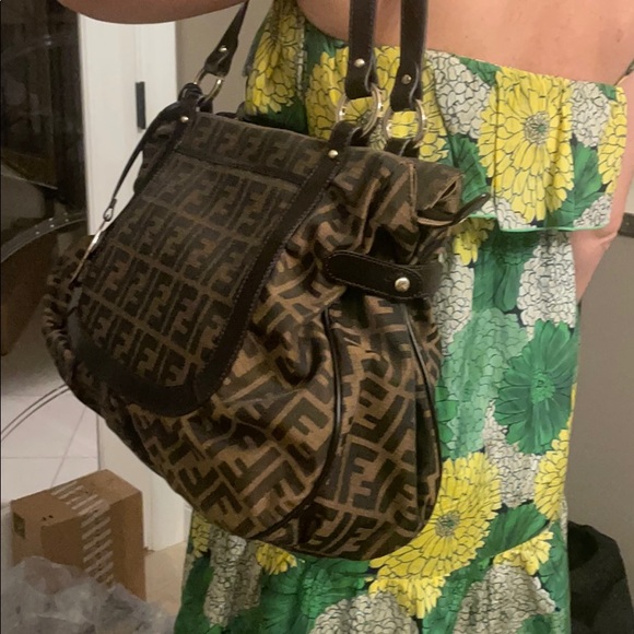 Fendi Tobacco Zucca Print Canvas Chef Large Tote - Picture 11 of 11